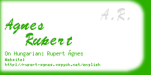 agnes rupert business card